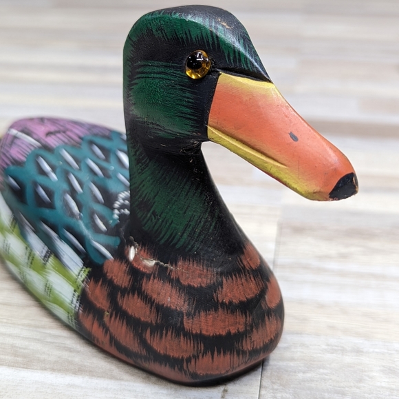 3 Wooden Carved Hand Painted Ducks - Picture 6 of 13